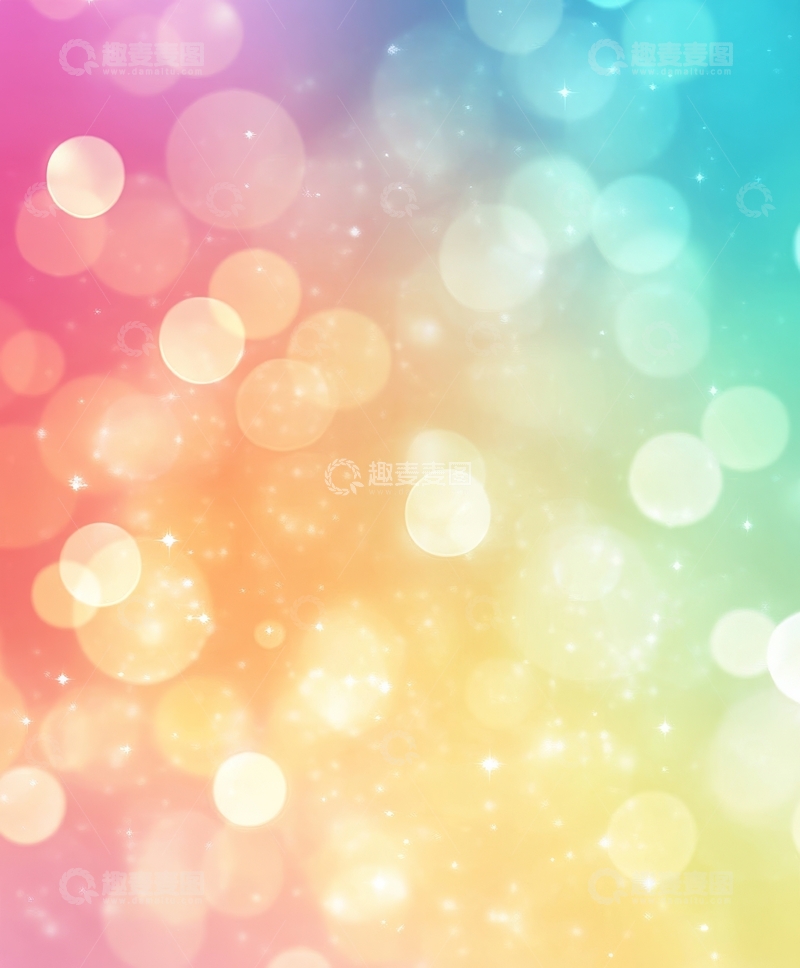 高清大图下载【趣麦麦图】彩虹渐变背景与光斑效果