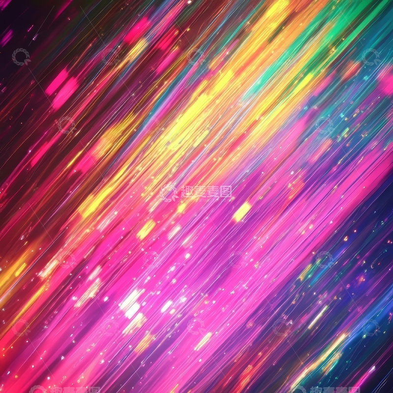 高清大图下载【趣麦麦图】彩虹流星雨动态背景