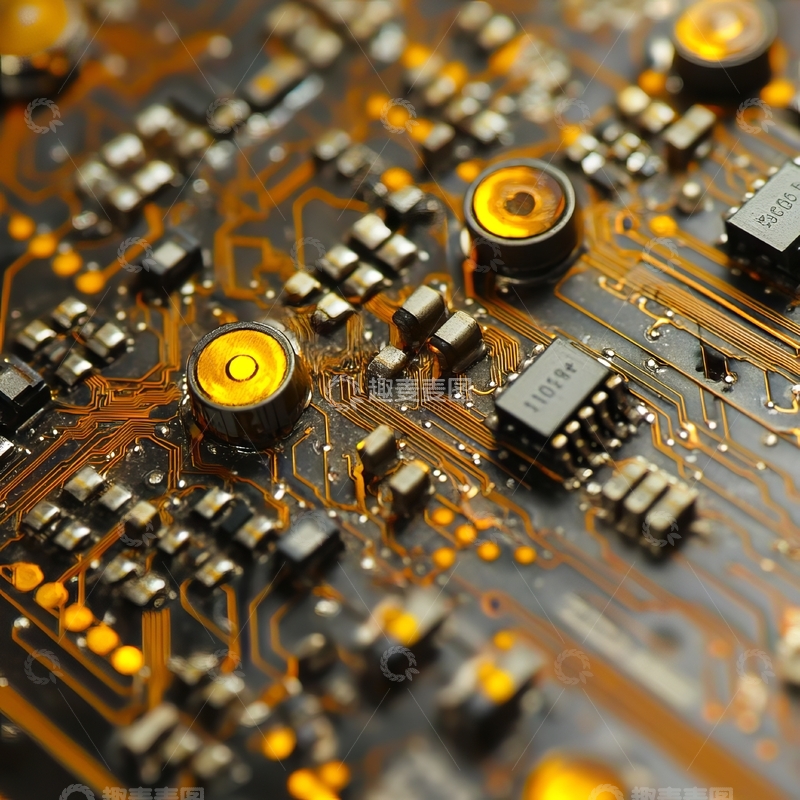 高清大图下载【趣麦麦图】电路板上的电子元件特写
