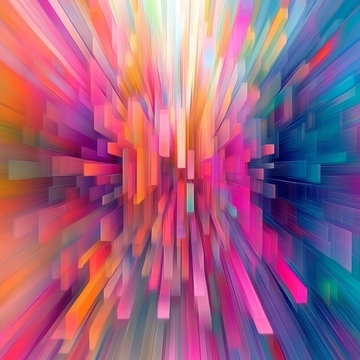 多彩像素爆炸艺术背景