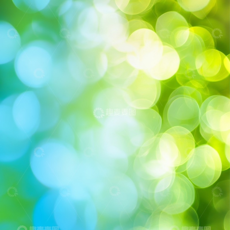 高清大图下载【趣麦麦图】绿色与蓝色的光斑背景