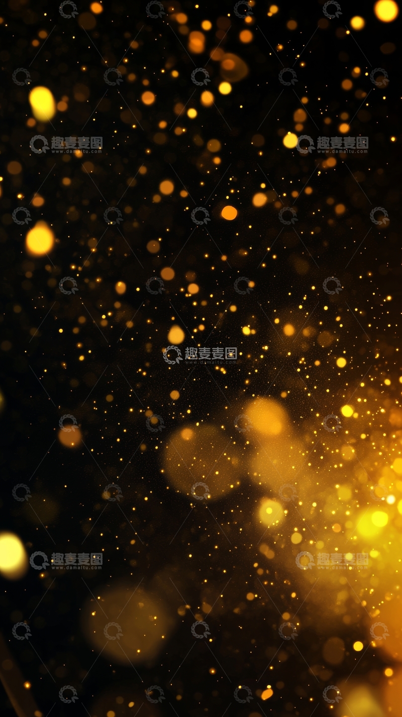 高清大图下载【趣麦麦图】金色光斑在黑暗中的飘散