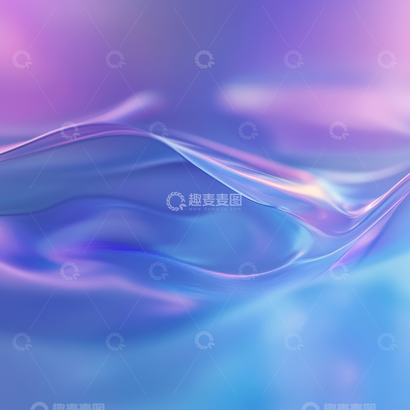 高清大图下载【趣麦麦图】流光溢彩的抽象波浪背景