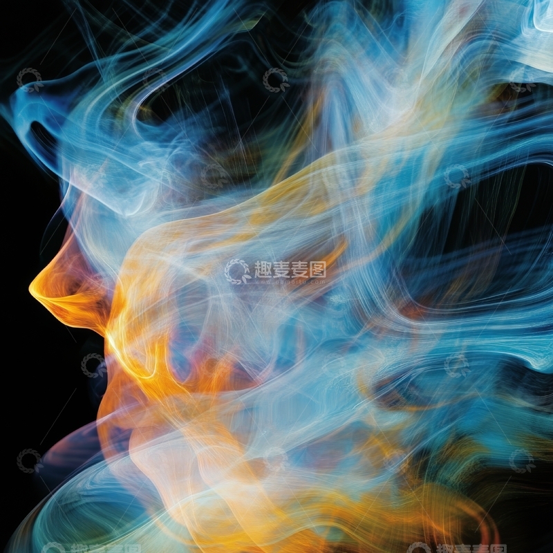 高清大图下载【趣麦麦图】色彩斑斓的烟雾艺术
