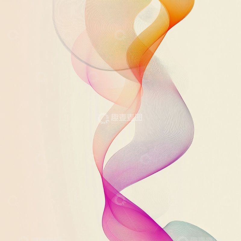 高清大图下载【趣麦麦图】柔和色彩的抽象波浪图案