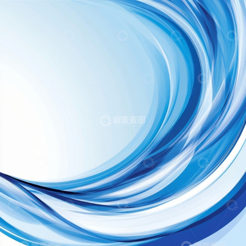 高清大图下载【趣麦麦图】蓝色渐变波浪抽象背景