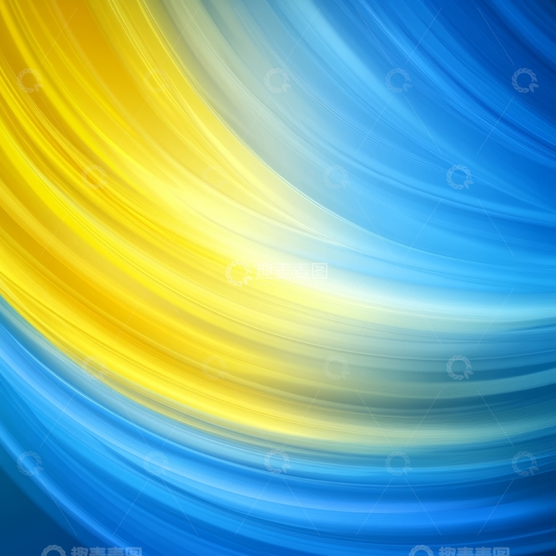 高清大图下载【趣麦麦图】蓝黄渐变抽象流动背景