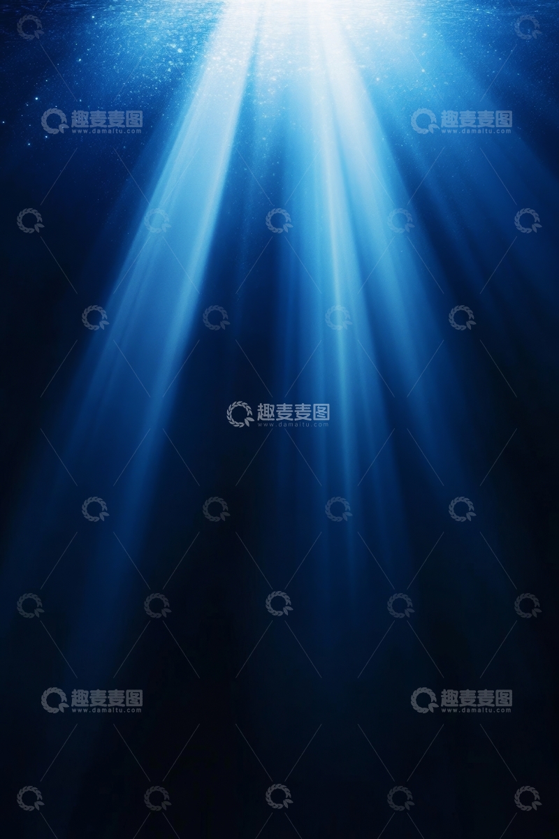 高清大图下载【趣麦麦图】深海光束穿透水面