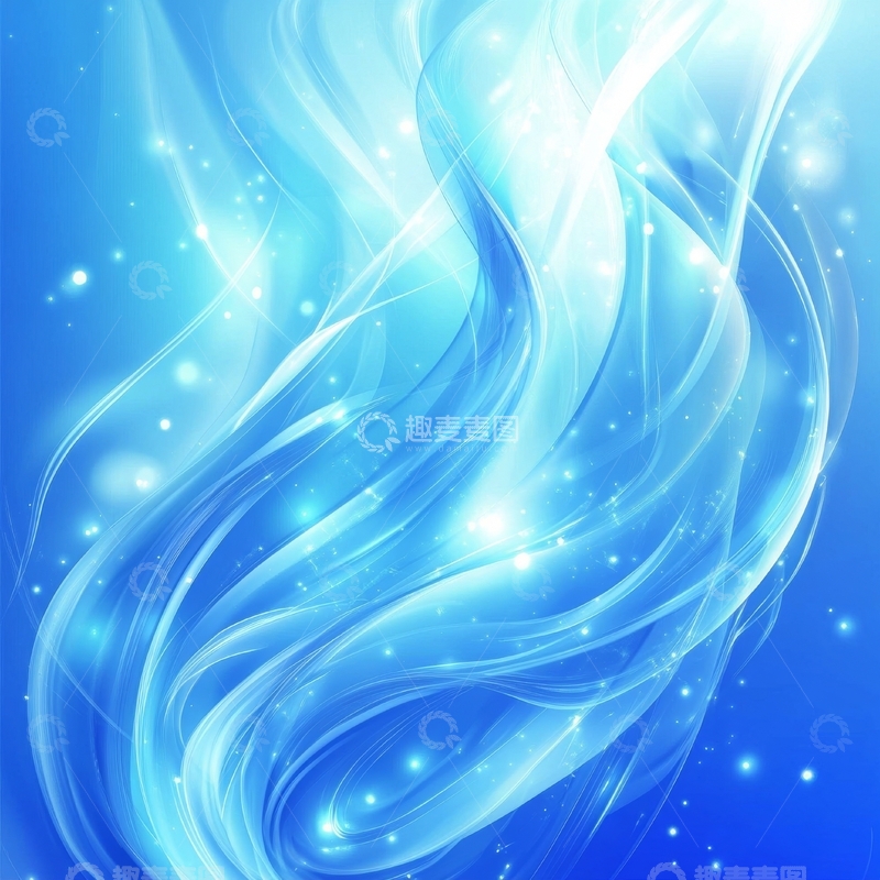 高清大图下载【趣麦麦图】蓝色流光背景