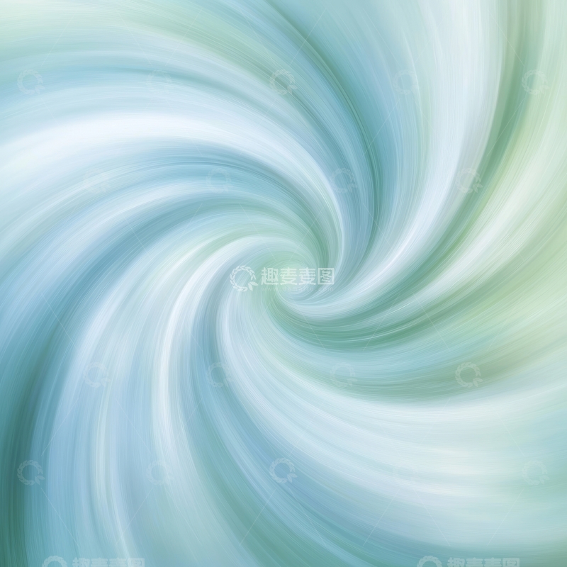 高清大图下载【趣麦麦图】蓝绿渐变螺旋抽象图案