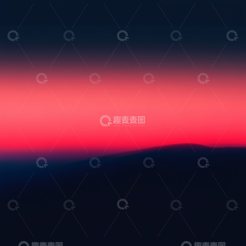 高清大图下载【趣麦麦图】山峦剪影与渐变天空