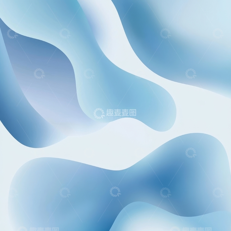 高清大图下载【趣麦麦图】蓝色渐变抽象波浪背景