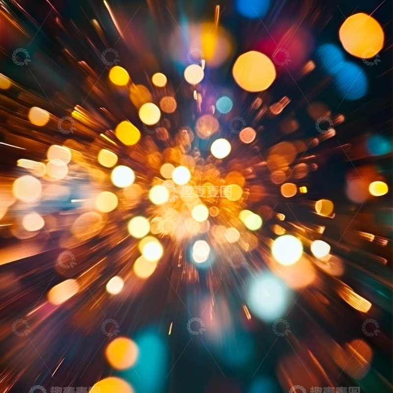 高清大图下载【趣麦麦图】色彩斑斓的光斑爆炸效果