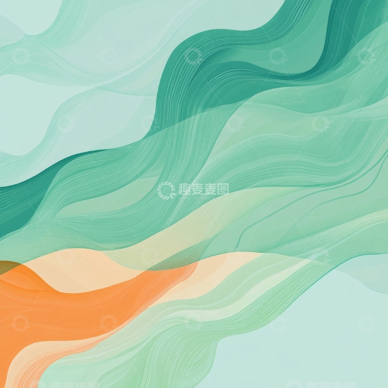 高清大图下载【趣麦麦图】流动的色彩波浪抽象背景