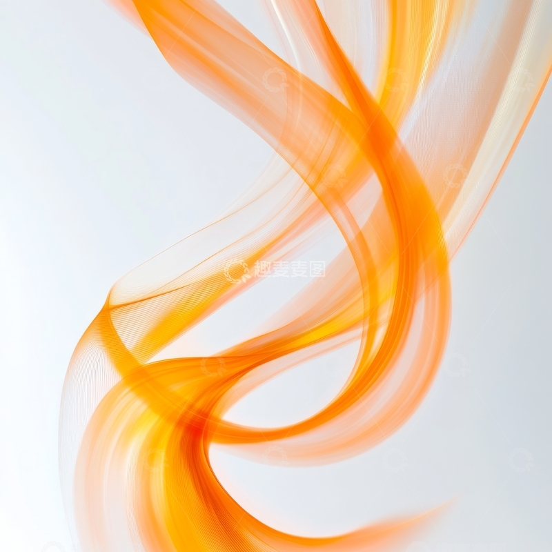 高清大图下载【趣麦麦图】橙色烟雾的抽象流动