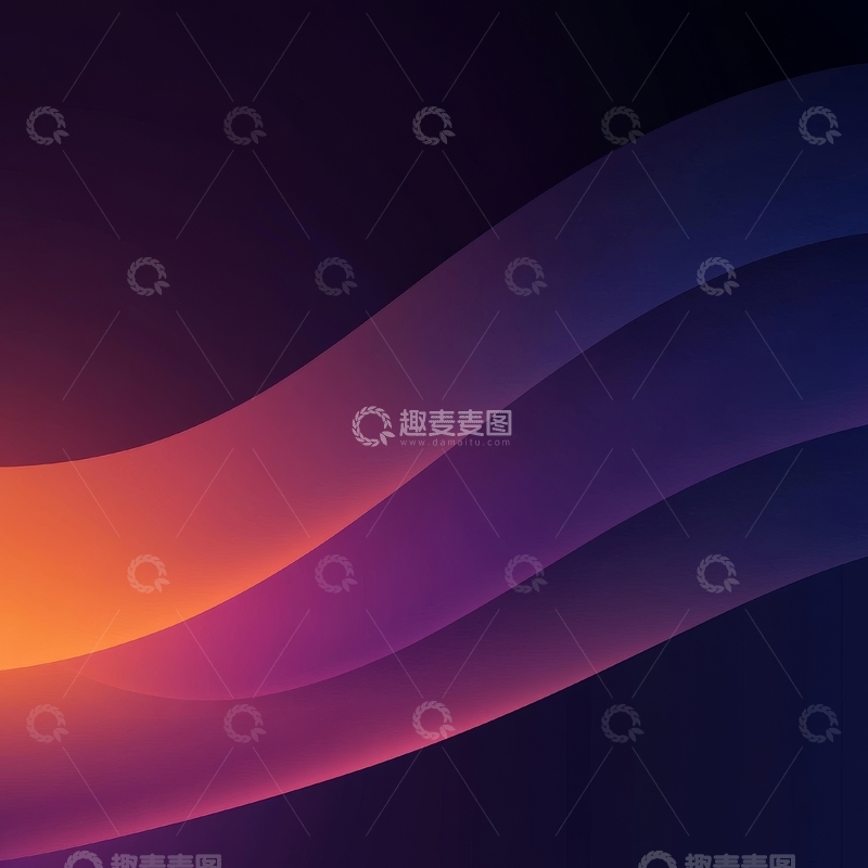 高清大图下载【趣麦麦图】渐变色彩的流动曲线背景