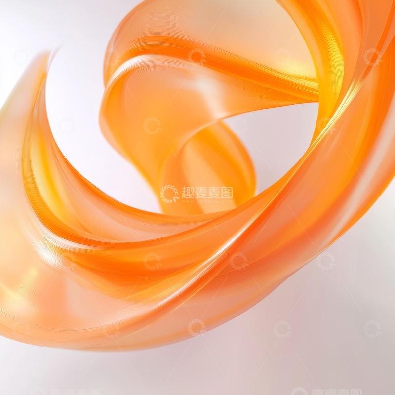 高清大图下载【趣麦麦图】橙色流线艺术造型