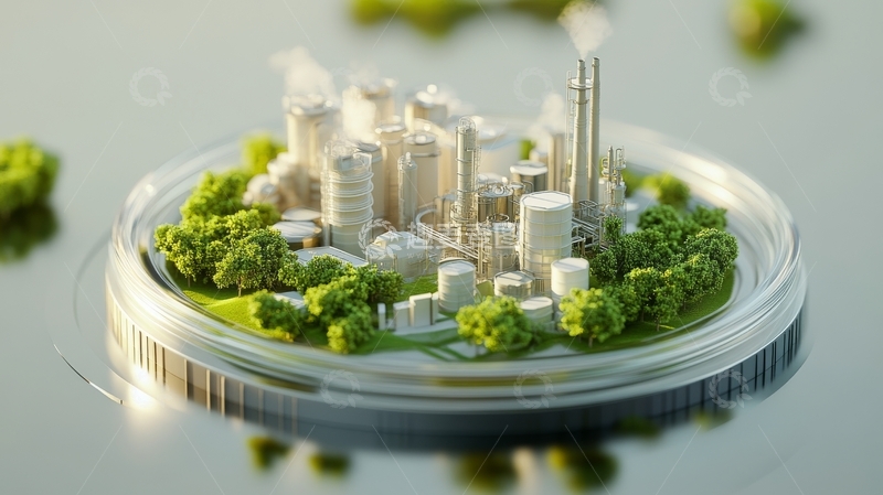 高清大图下载【趣麦麦图】绿色工业模型展示