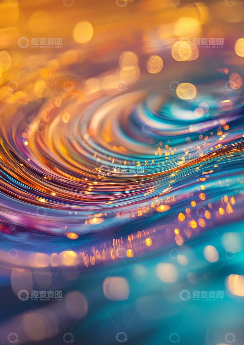 高清大图下载【趣麦麦图】色彩斑斓的漩涡光影