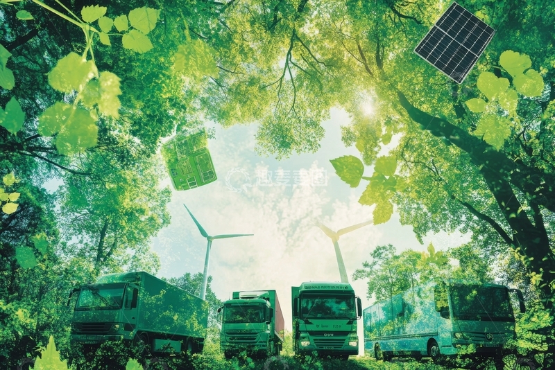 高清大图下载【趣麦麦图】绿色能源与环保运输