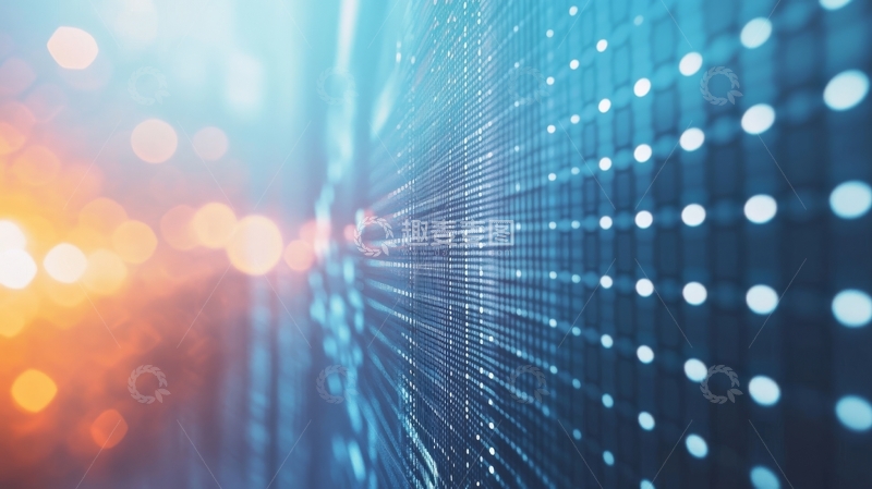 高清大图下载【趣麦麦图】-光点矩阵的科技感背景