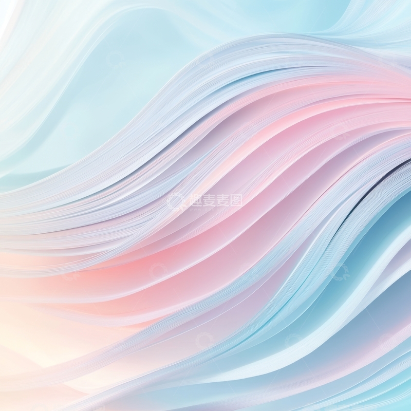 高清大图下载【趣麦麦图】柔和色彩的流动抽象背景