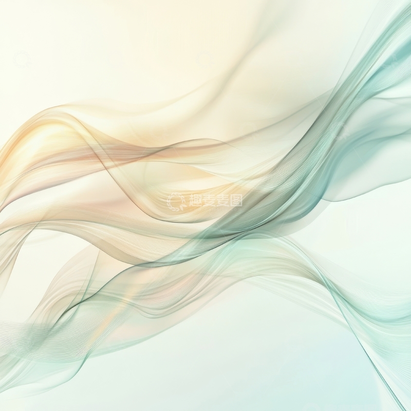 高清大图下载【趣麦麦图】柔和色彩的抽象流动图案