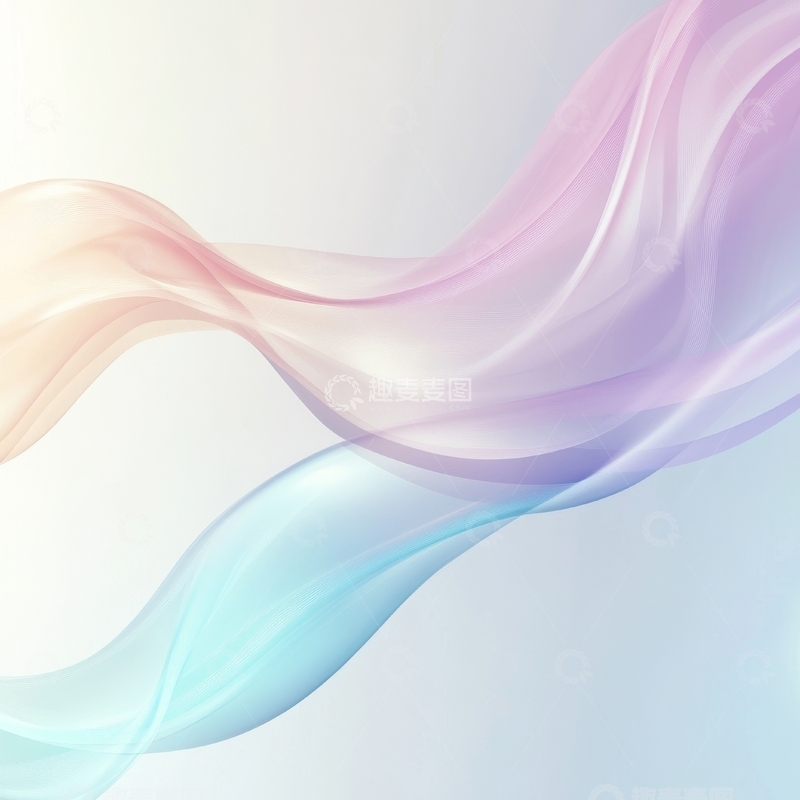 高清大图下载【趣麦麦图】柔和色彩的流动抽象图案