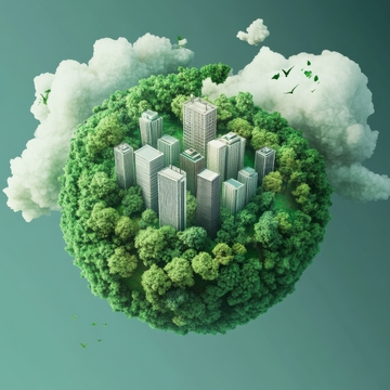 绿色城市与自然共生的星球