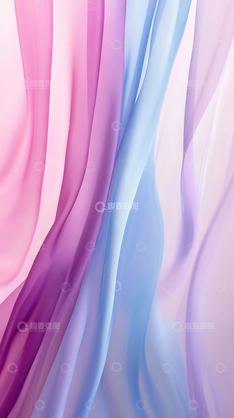 高清大图下载【趣麦麦图】柔和色彩的流动布料