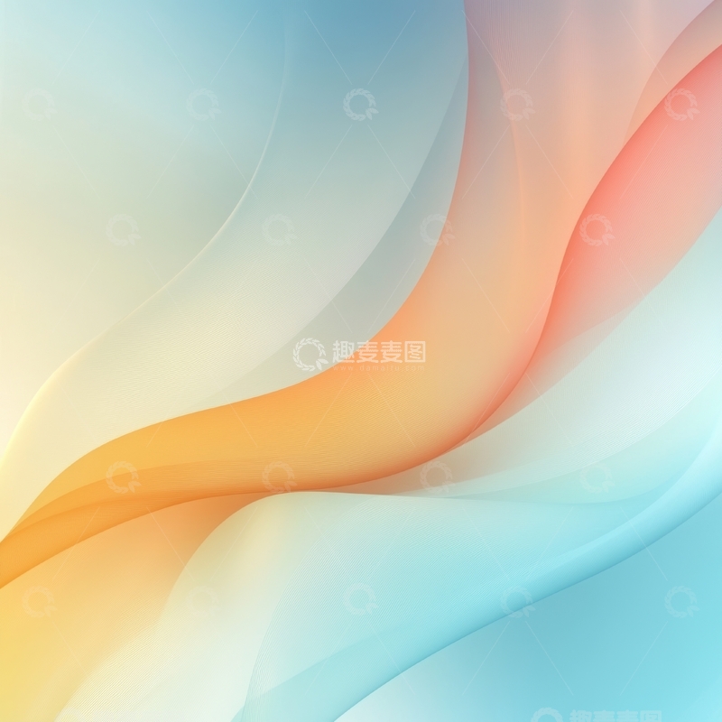 高清大图下载【趣麦麦图】渐变色彩的流动线条背景