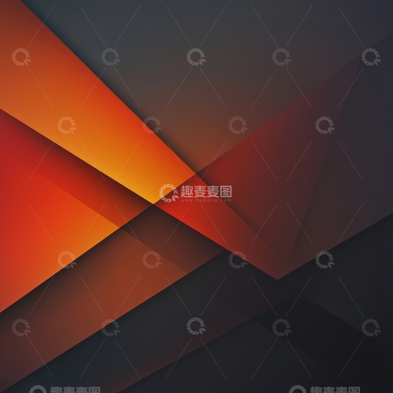 高清大图下载【趣麦麦图】橙黑渐变几何图形背景