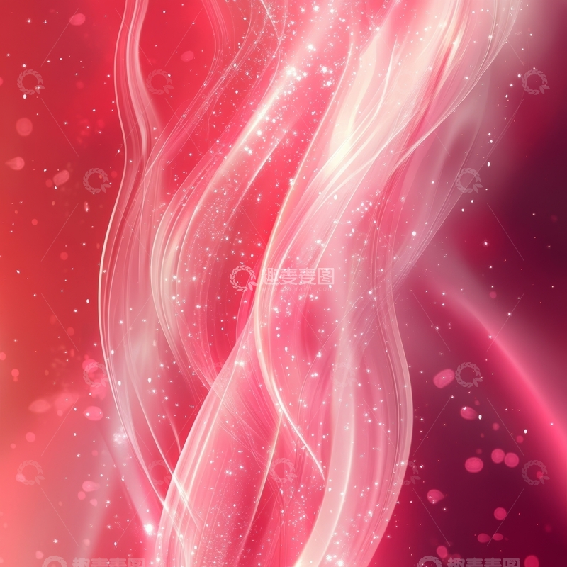 高清大图下载【趣麦麦图】红色背景上的流动光带