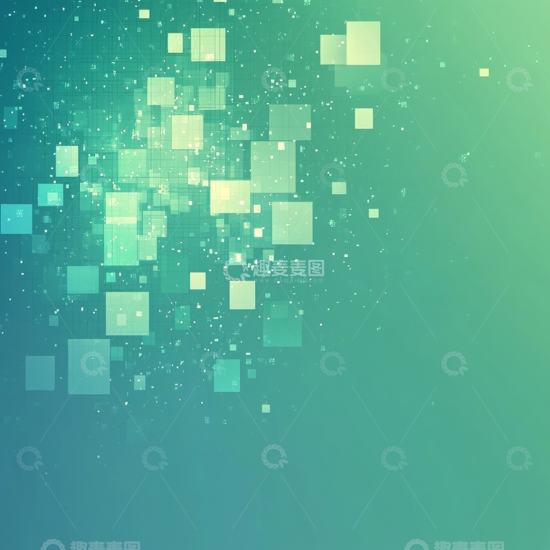 高清大图下载【趣麦麦图】渐变背景上的浮动方块