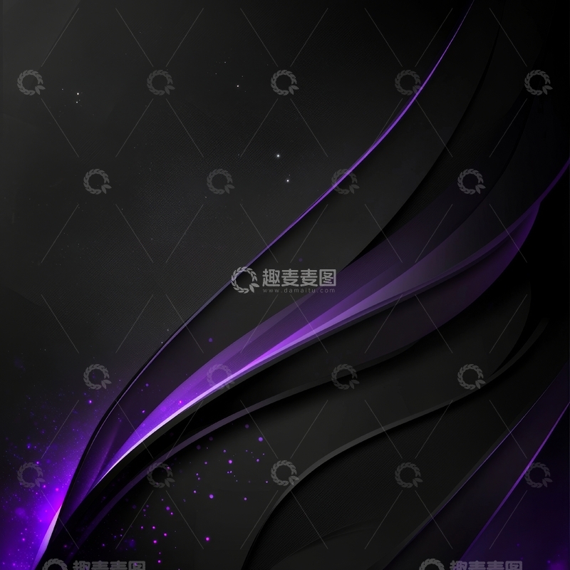 高清大图下载【趣麦麦图】紫色光影的抽象波浪背景