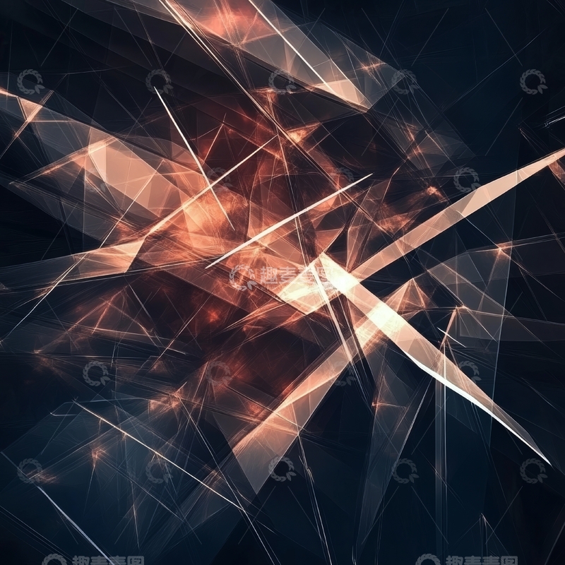 高清大图下载【趣麦麦图】光影交错的抽象几何图案