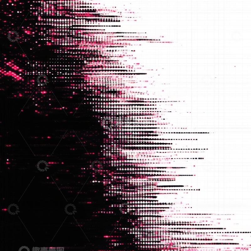 高清大图下载【趣麦麦图】黑红点阵渐变抽象图案