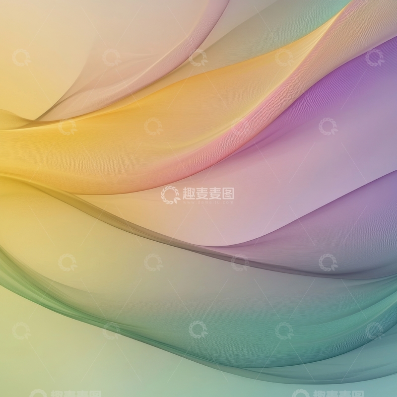 高清大图下载【趣麦麦图】柔和色彩的抽象流动图案