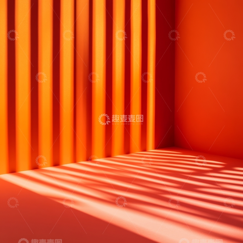 高清大图下载【趣麦麦图】橙色空间光影交错