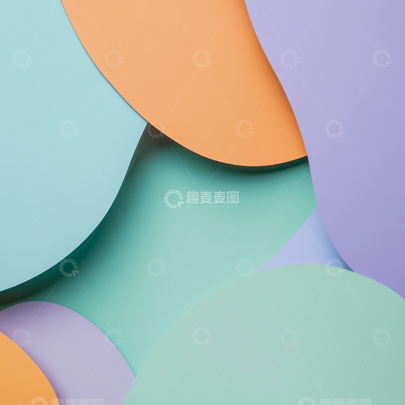 高清大图下载【趣麦麦图】多彩圆形图案的抽象背景