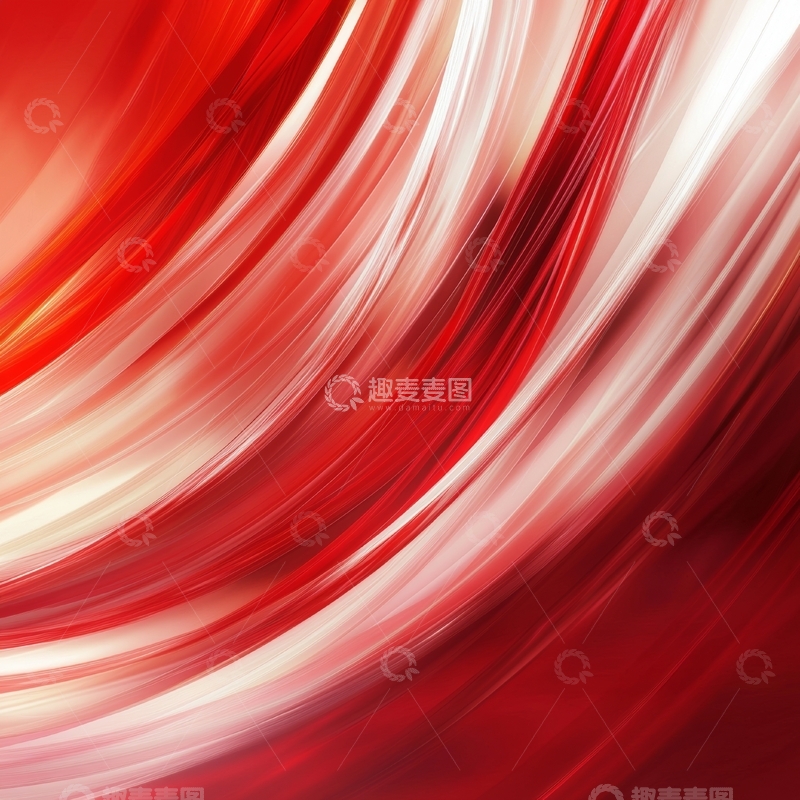 高清大图下载【趣麦麦图】-红色动感曲线抽象背景