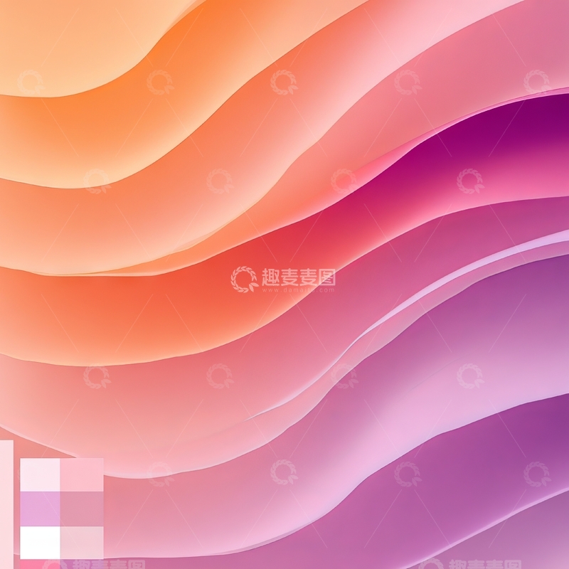高清大图下载【趣麦麦图】渐变色彩波浪背景
