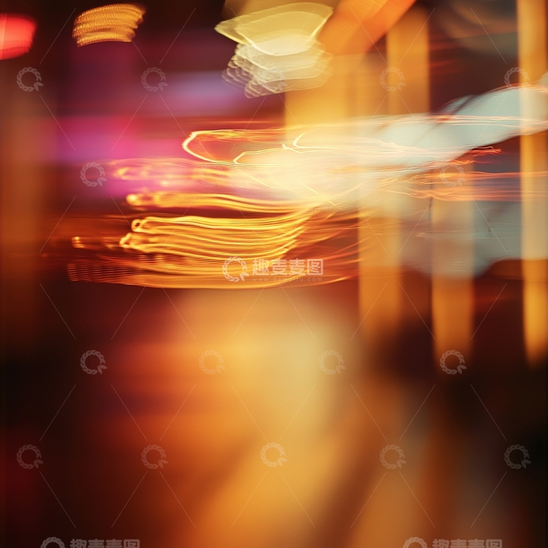 高清大图下载【趣麦麦图】光影交错的动态模糊场景