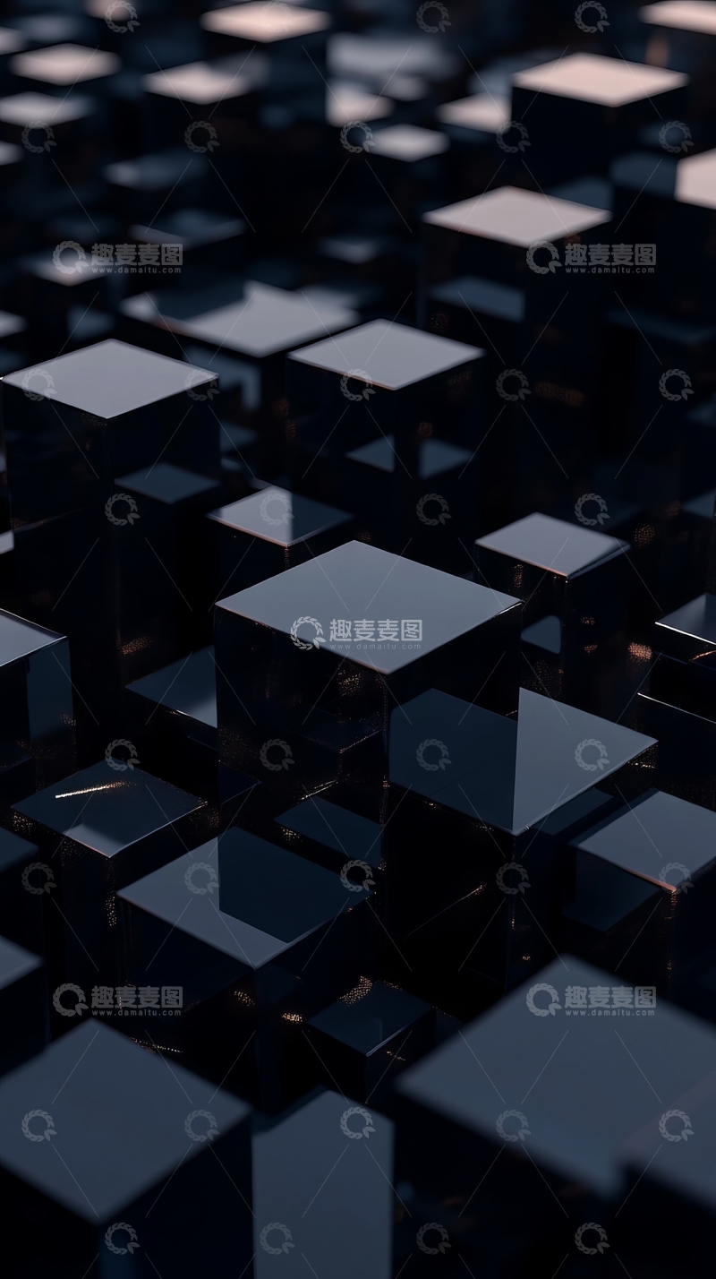 高清大图下载【趣麦麦图】深色立方体的有序排列