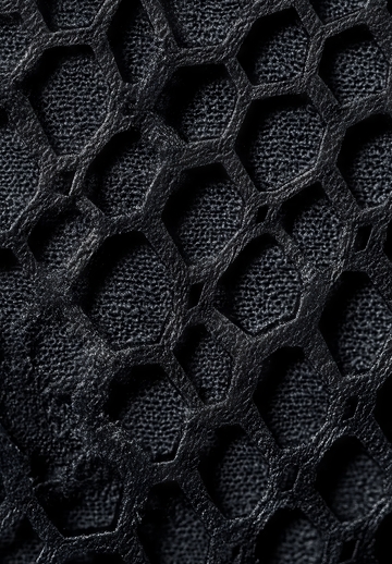 黑色蜂窝纹理特写