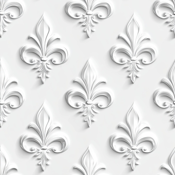 白色立体鸢尾花纹无缝背景