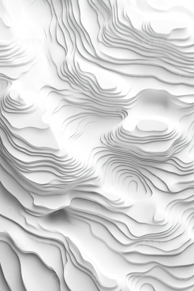 高清大图下载【趣麦麦图】白色波浪纹理抽象背景