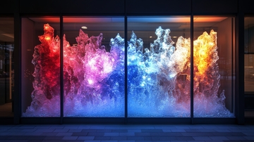 彩色光影艺术装置