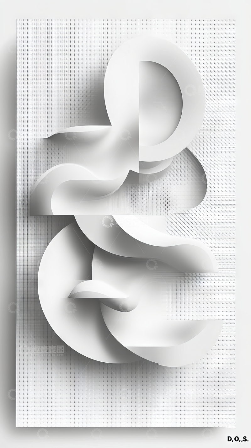 高清大图下载【趣麦麦图】立体曲线艺术装置