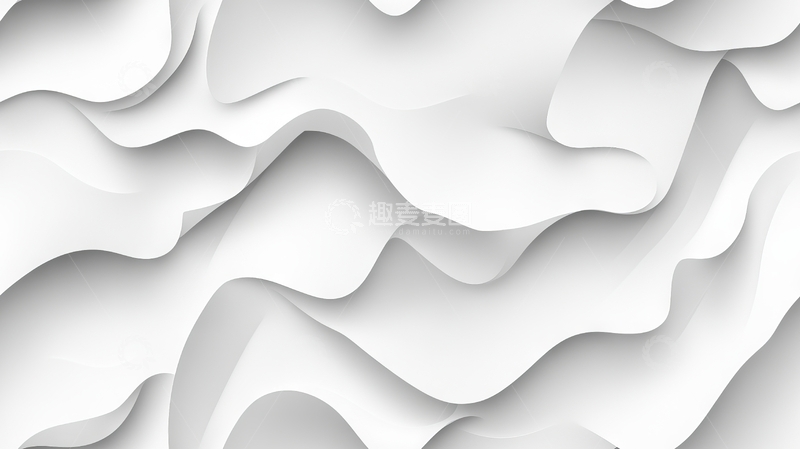 高清大图下载【趣麦麦图】白色波浪形抽象背景